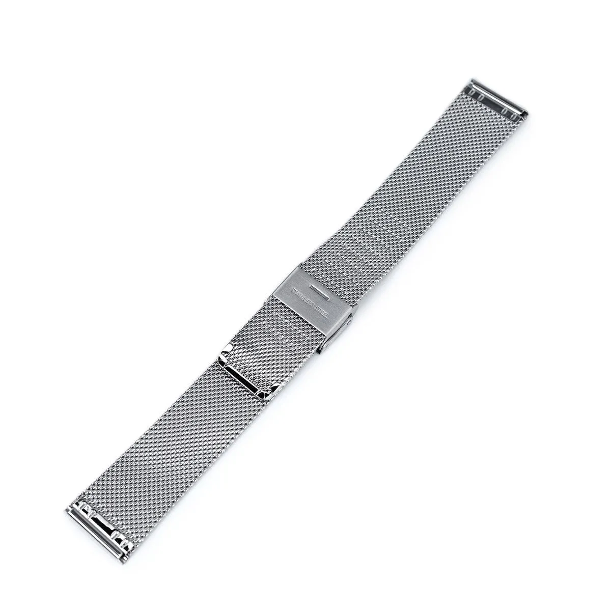 18mm, 20mm or 22mm Classic Vintage Knitted Superfine Wire Mesh Band, Polished