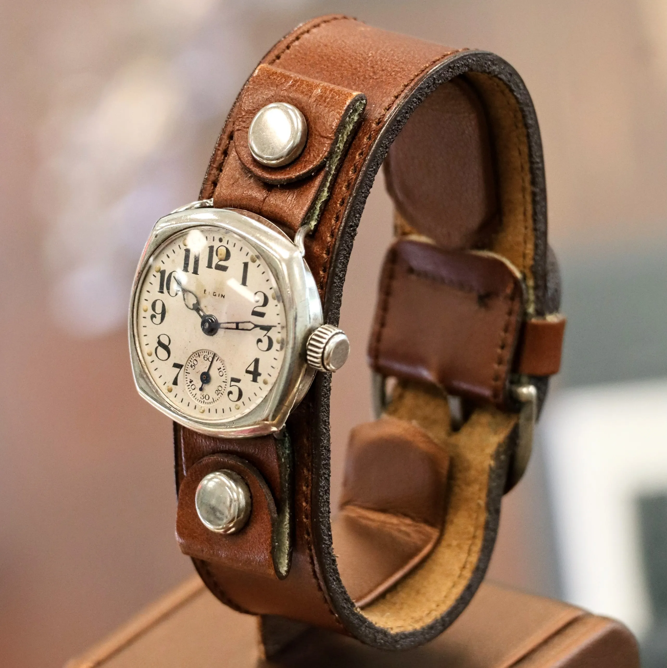 1918 ELGIN Transitional Watch 15 Jewels Grade 419 Made in U.S.A. Wristwatch