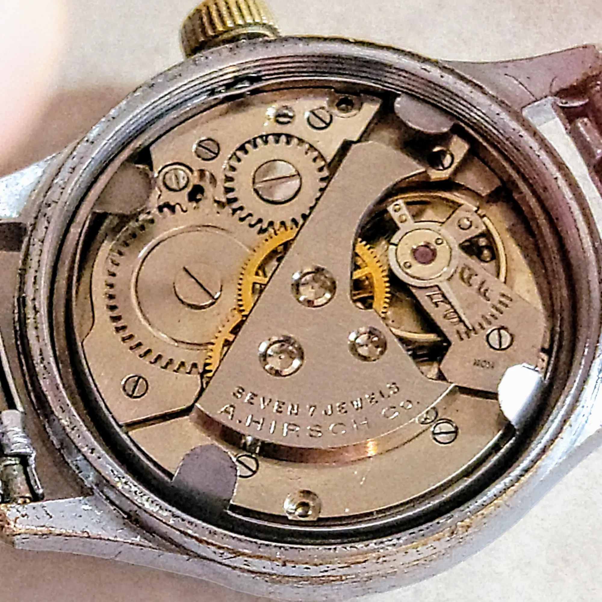 1940's HIRCO Service Watch 17 Jewels By A. Hirsch Co.