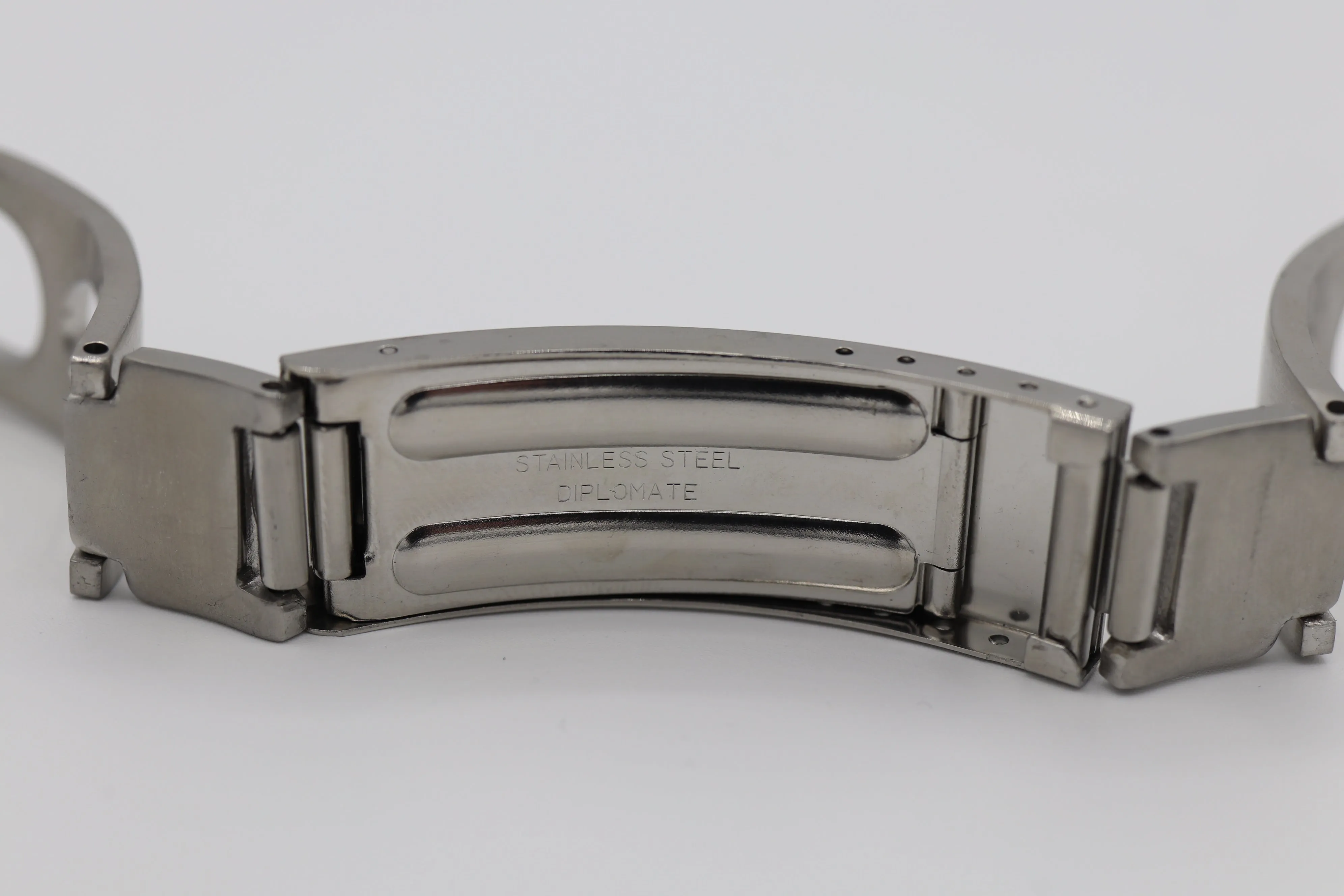 1970s Diplomate Stainless Steel Perforated Bracelet