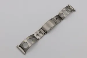 1970s Diplomate Stainless Steel Perforated Bracelet