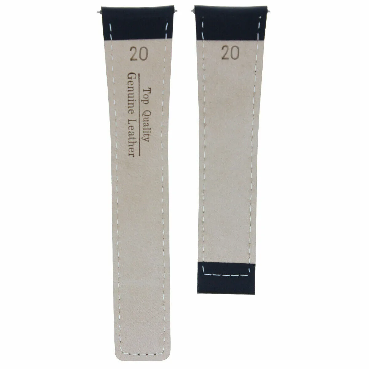 20/18MM LEATHER WATCH STRAP BAND FOR BREITLING NAVITIMER PILOT COLT WATCH BLACK