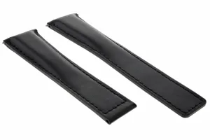 20/18MM LEATHER WATCH STRAP BAND FOR BREITLING NAVITIMER PILOT COLT WATCH BLACK