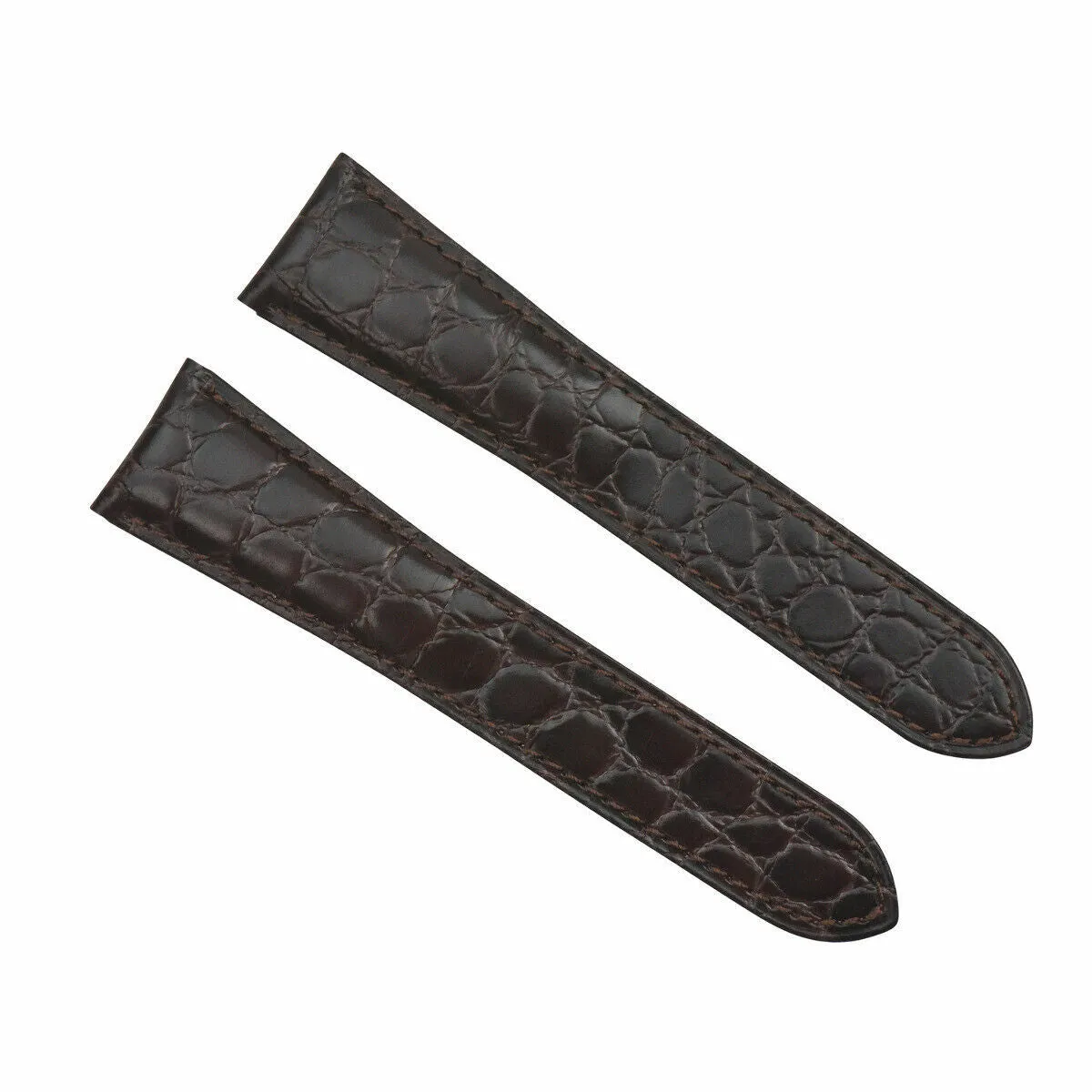 20MM GENUINE LEATHER STRAP BAND FIT CALIBRE DE CARTIER SANTOS DUMONT WATCH BROWN
