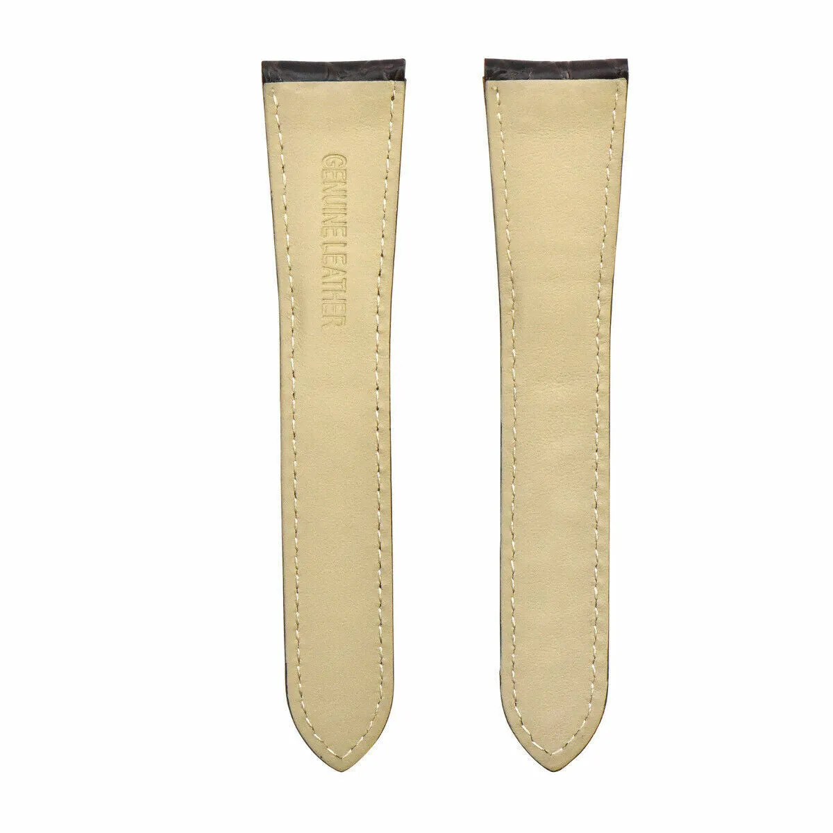 20MM GENUINE LEATHER STRAP BAND FIT CALIBRE DE CARTIER SANTOS DUMONT WATCH BROWN