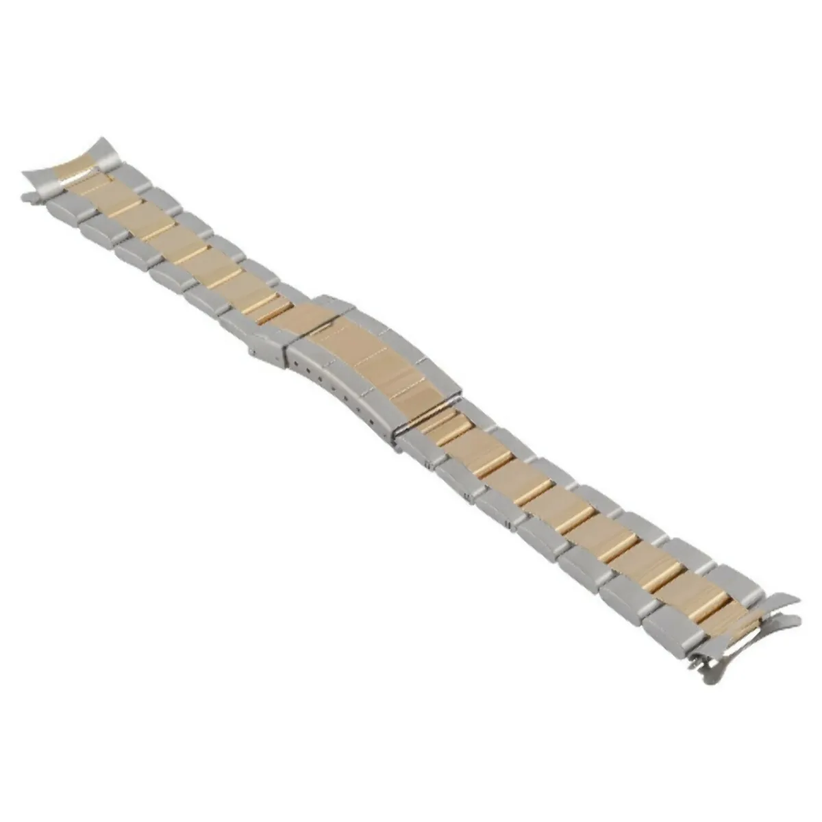 20MM OYSTER WATCH BAND FOR ROLEX GMT , GMT II MASTER TWO TONE  FLIP LOCK  CLASP