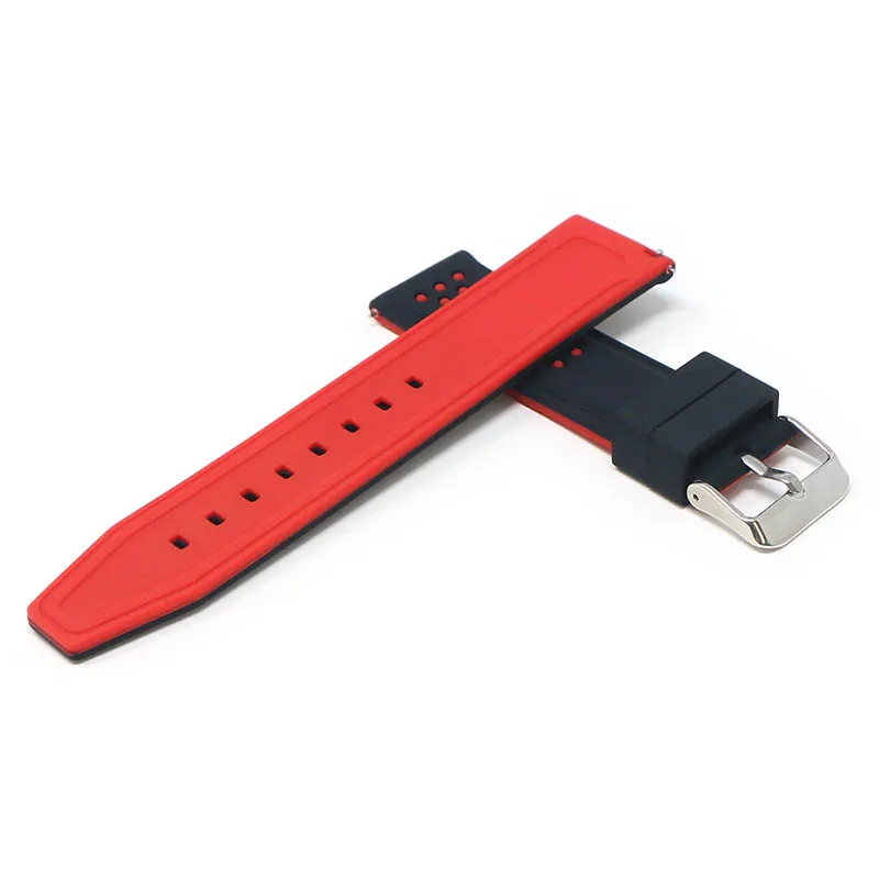 20mm Perforated  Rubber Smart Watch Strap