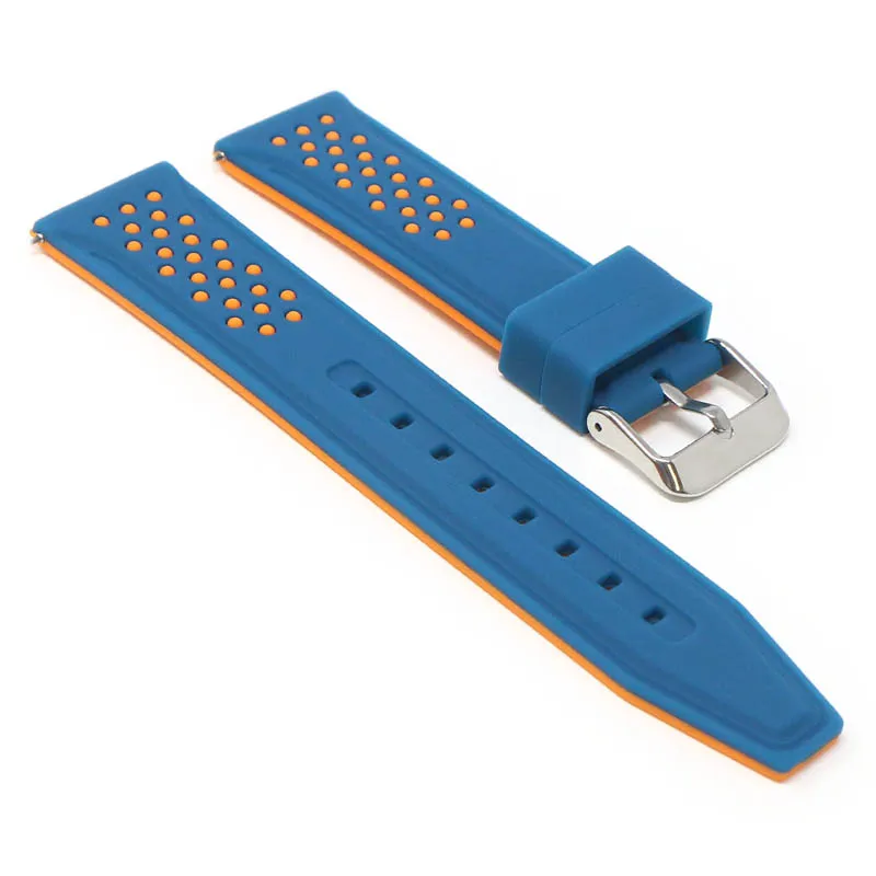 20mm Perforated  Rubber Smart Watch Strap