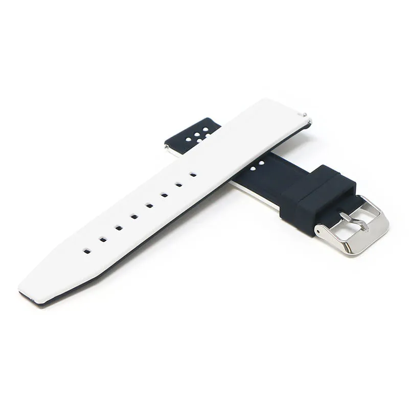 20mm Perforated  Rubber Smart Watch Strap