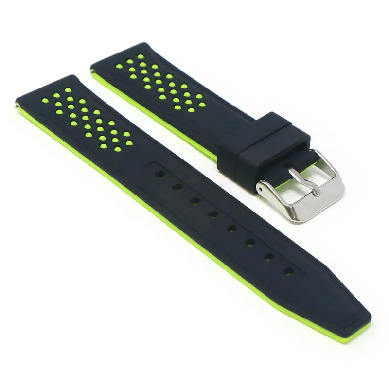 20mm Perforated  Rubber Smart Watch Strap