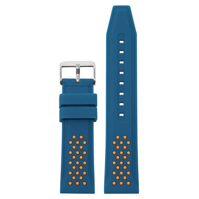 20mm Perforated  Rubber Smart Watch Strap