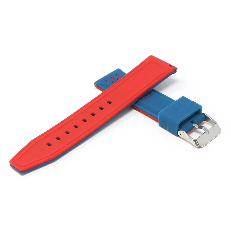 20mm Perforated  Rubber Smart Watch Strap