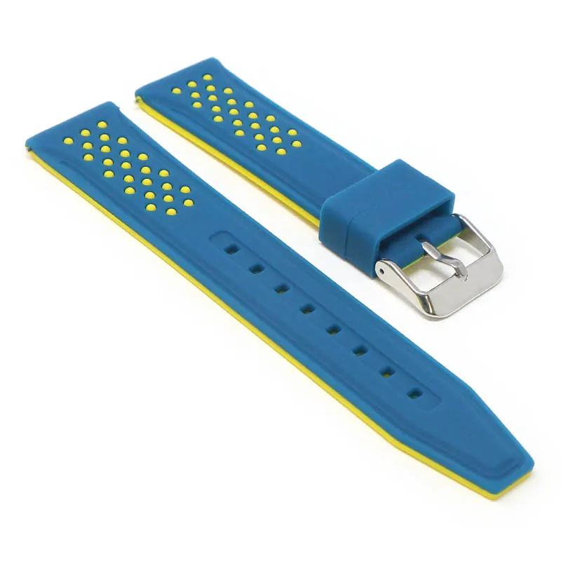 20mm Perforated  Rubber Smart Watch Strap