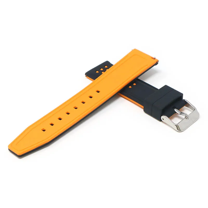 20mm Perforated  Rubber Smart Watch Strap