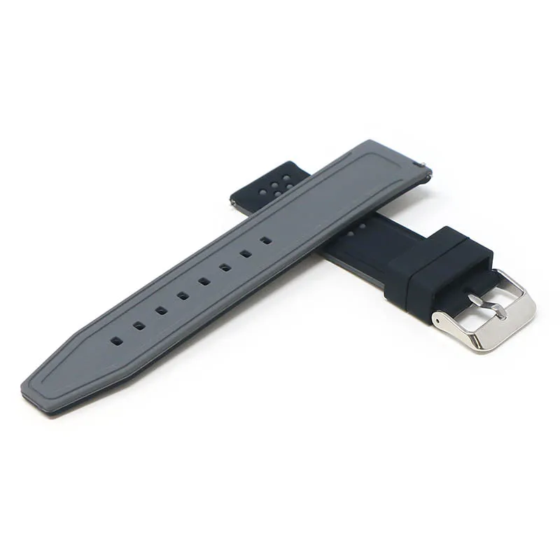 20mm Perforated  Rubber Smart Watch Strap