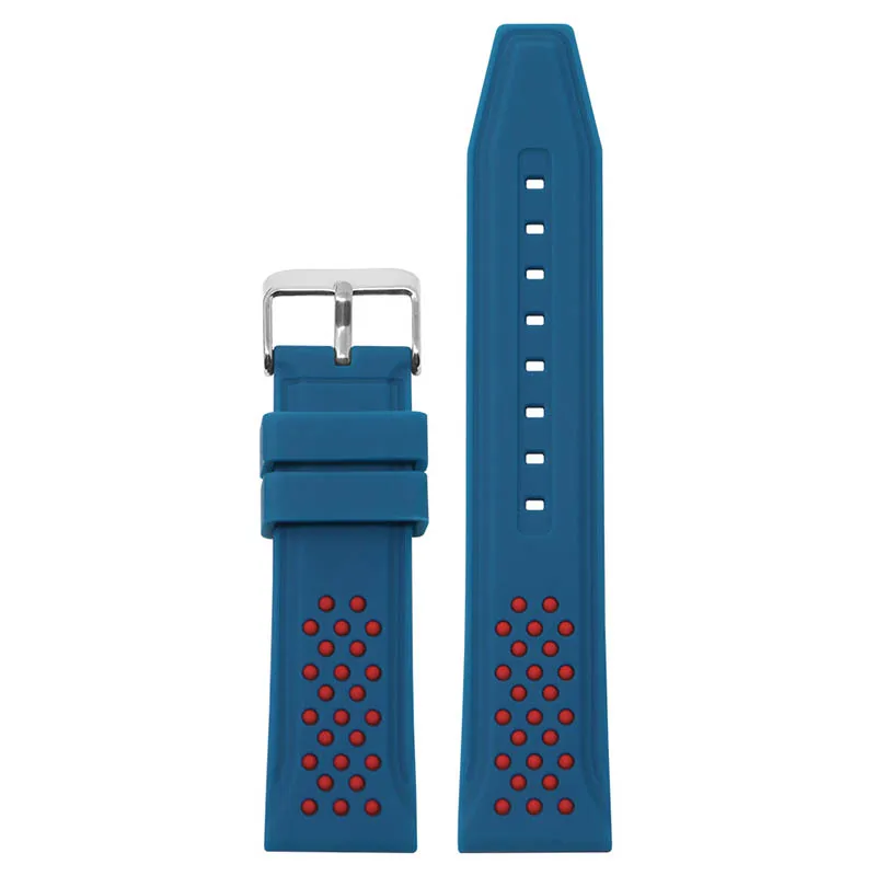 20mm Perforated  Rubber Smart Watch Strap