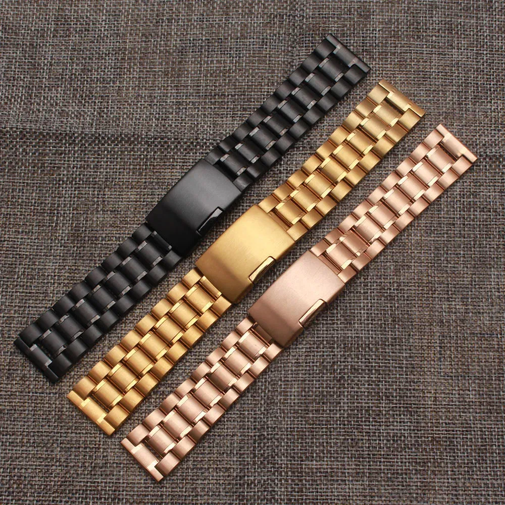 22MM ROLEX STYLE STAINLESS STEEL CHAIN STRAPS FOR AMAZFIT WATCH GTR 3 PRO, GTR 2, GTR 4, GTR 3 PRO, GTR 2 LITE, GTR, PACE