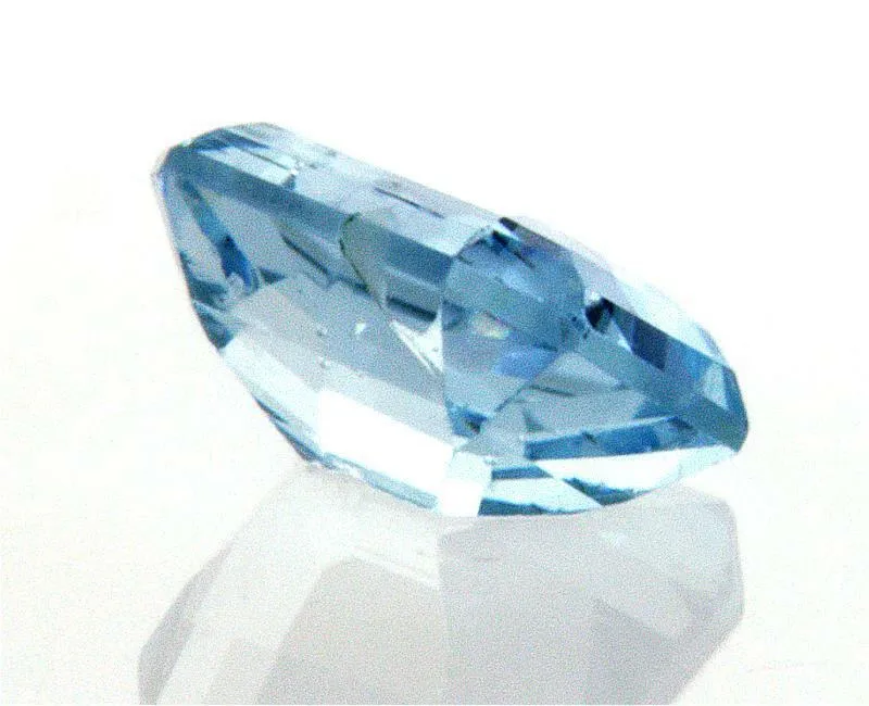 3 CT Natural Loose Aquamarine Beryl Pale Sky Blue Color Certified Radiant Cut