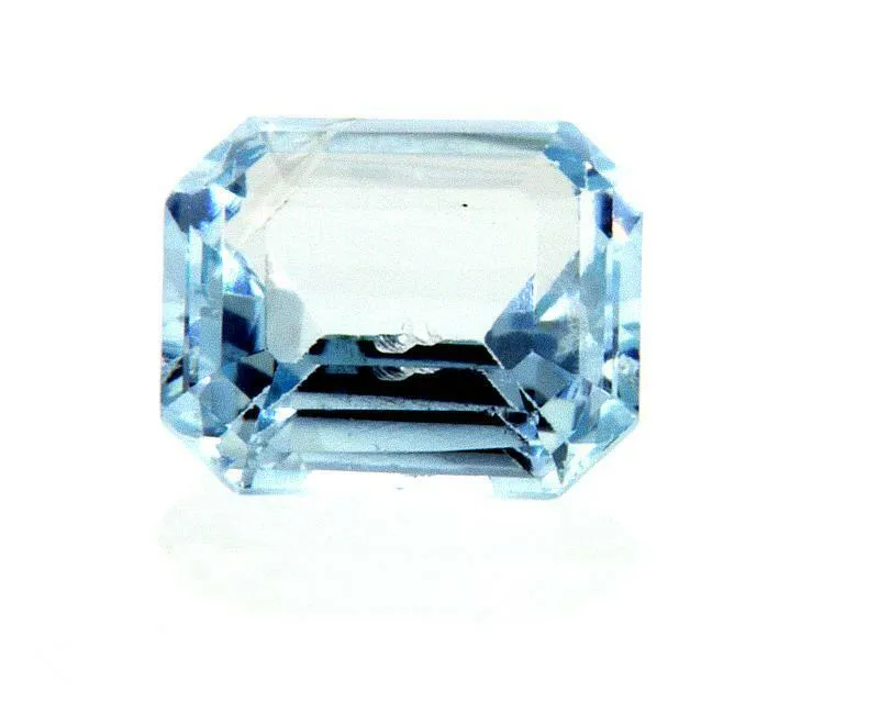 3 CT Natural Loose Aquamarine Beryl Pale Sky Blue Color Certified Radiant Cut