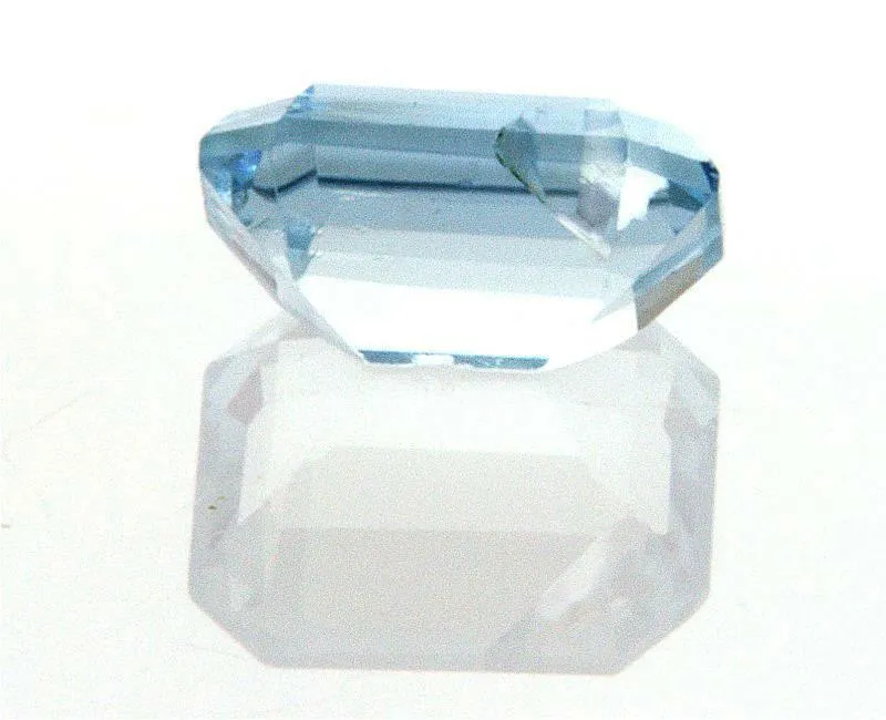 3 CT Natural Loose Aquamarine Beryl Pale Sky Blue Color Certified Radiant Cut