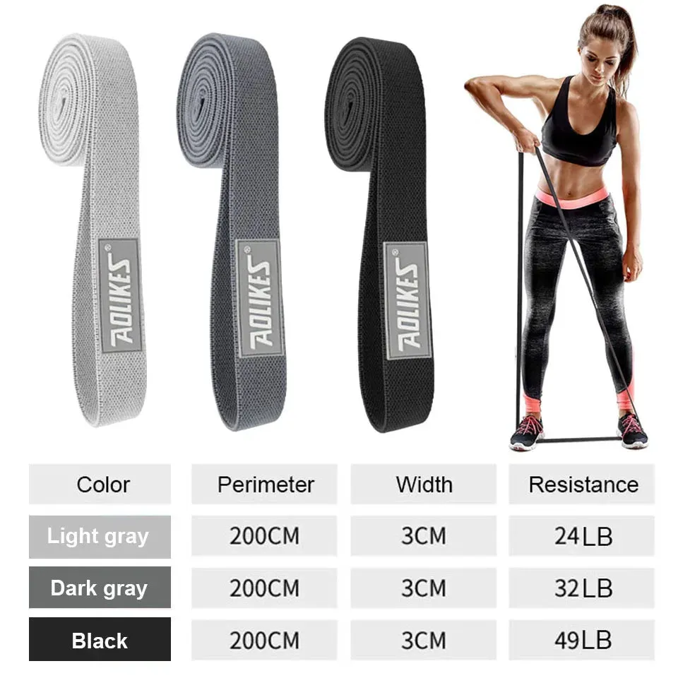 3 Piece Elastic Loop Band Set For Fitness & Yoga