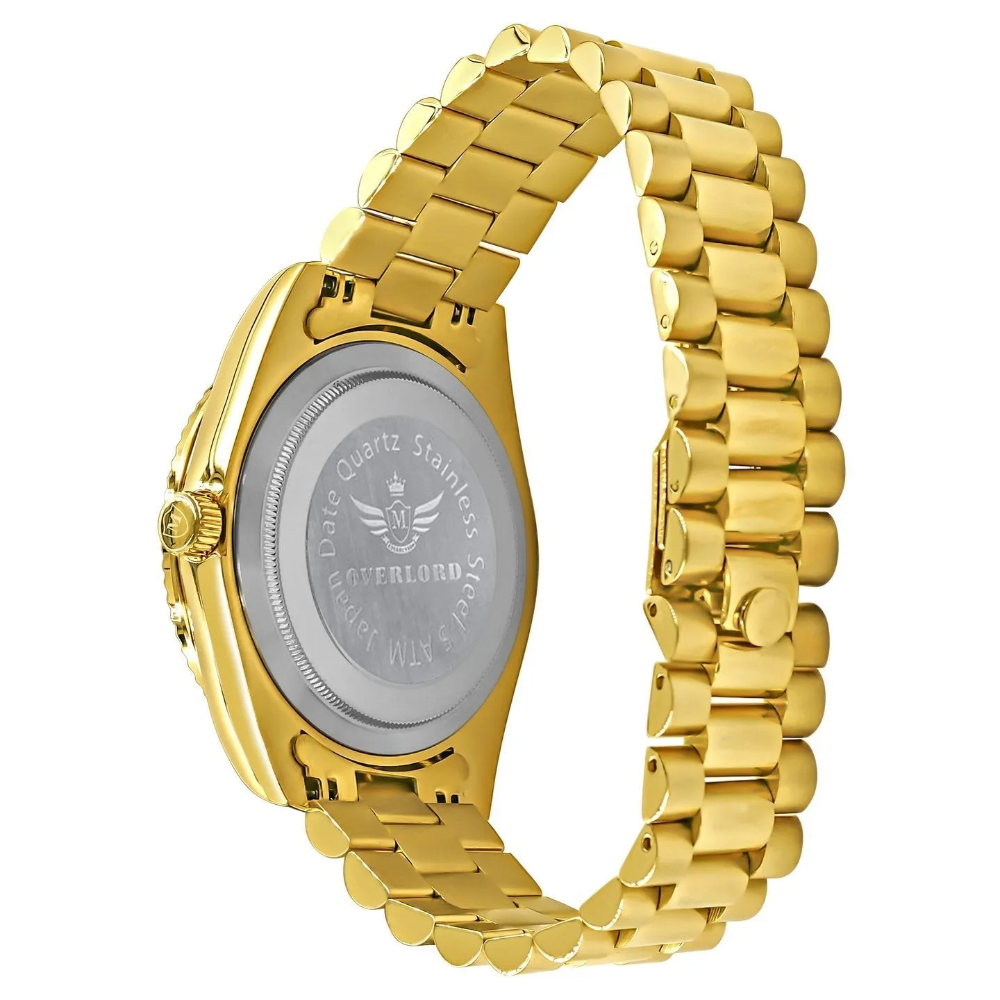 41MM CZ Pave Dial Baguette Hours Day Watch