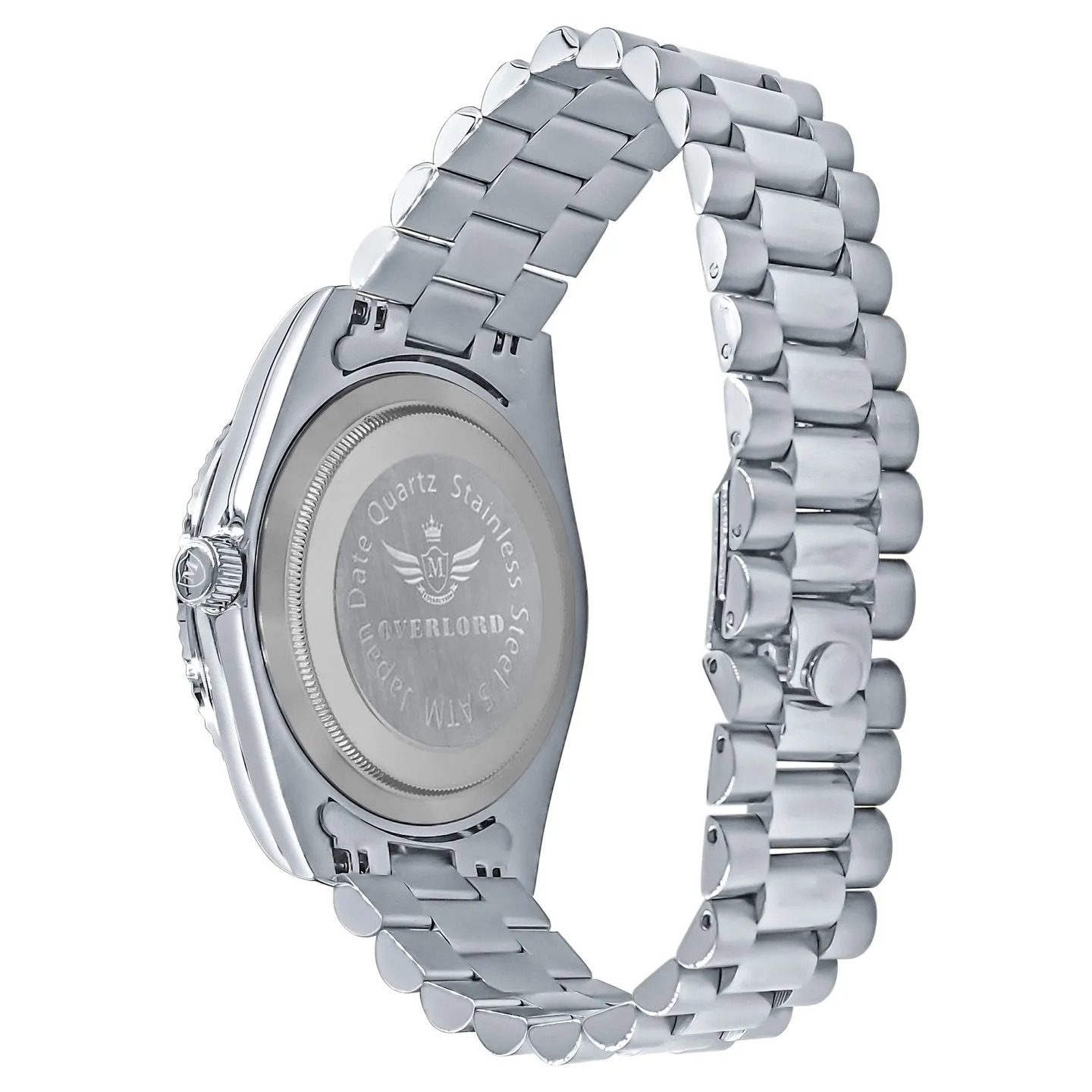 41MM CZ Pave Dial Baguette Hours Day Watch