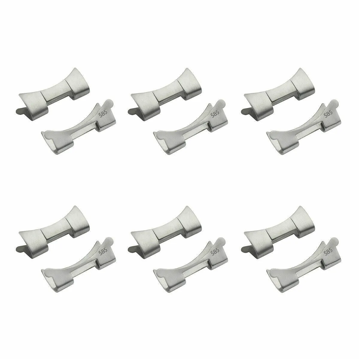 6 END PIECE LINK FOR VINTAGE 585 ROLEX 20MM WATCH OYSTER WATCH BAND 93150 MATTE