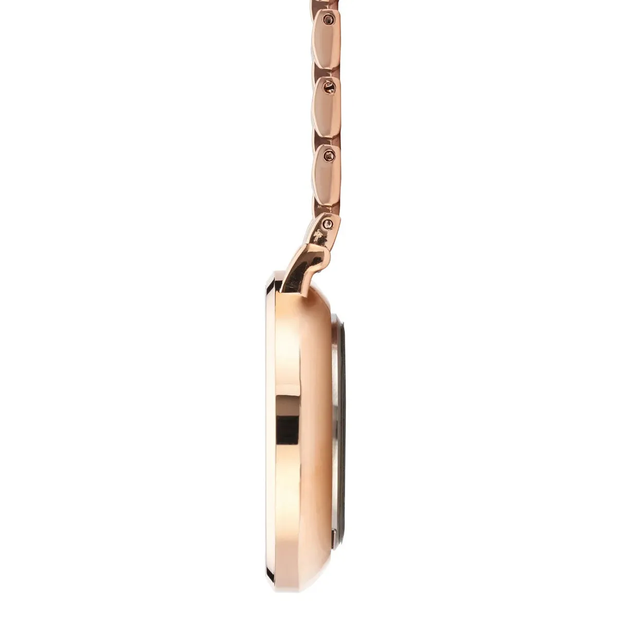 Annie Apple Nurses Fob Watch - Aurora - Grey/Rose Gold - Link - 35mm
