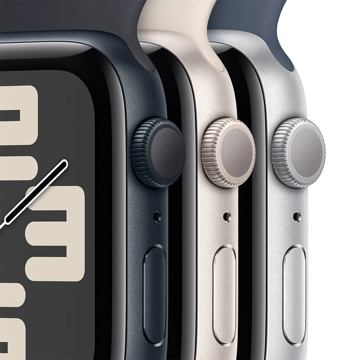 Apple Watch Series SE 2nd Gen GPS, 40mm Starlight Aluminium Case with Starlight Sport Band – MR9V3 (M/L)  (New)