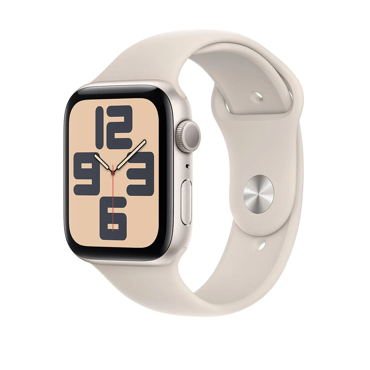 Apple Watch Series SE 2nd Gen GPS, 40mm Starlight Aluminium Case with Starlight Sport Band – MR9V3 (M/L)  (New)