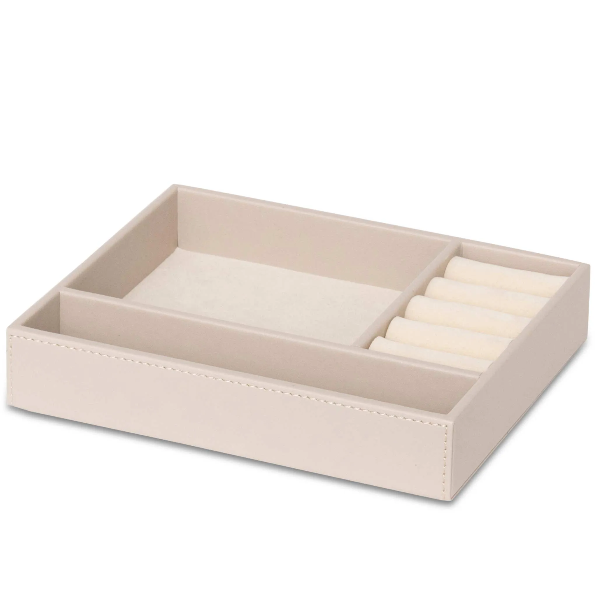 Bentley Andros PU Leather Jewellery Tray, Natural
