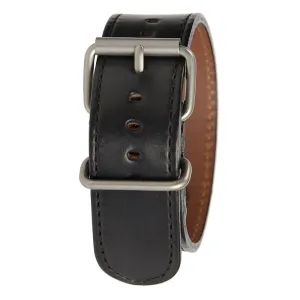 Bertucci 1 Montanaro Horween Men's Black Leather Watch Band - B-155M
