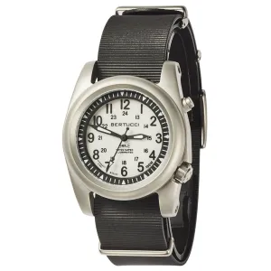 Bertucci A-2SEL EL Supper Illuminated Mens Black Italian Rubber Band Black Quartz Dial Watch - 22030