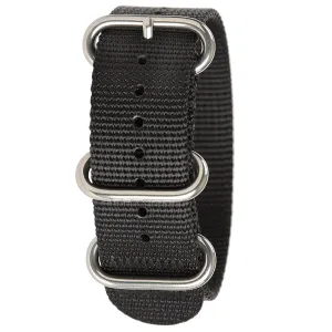 Bertucci DX3 22mm Men's Black Nylon Mesh Watch Band - B-183