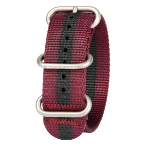 Bertucci DX3 Crimson With Black Stripe Nylon Watch Band - B-165