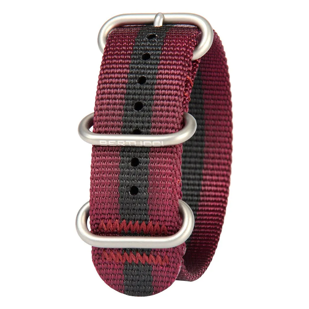Bertucci DX3 Crimson With Black Stripe Nylon Watch Band - B-165