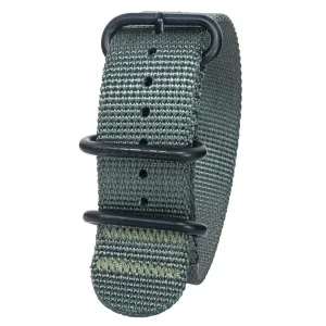Bertucci DX3 Defender Drab Nylon Olive Black Ion Watch Band - B-125B