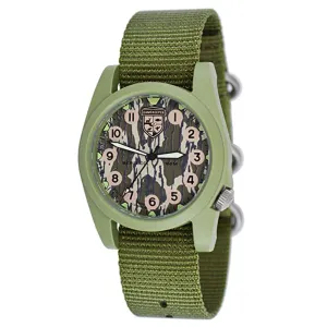 Bertucci Gamekeeper Unisex Defender Olive Nylon Band Mossy Oak Bottomland Quartz Dial Watch - 13377