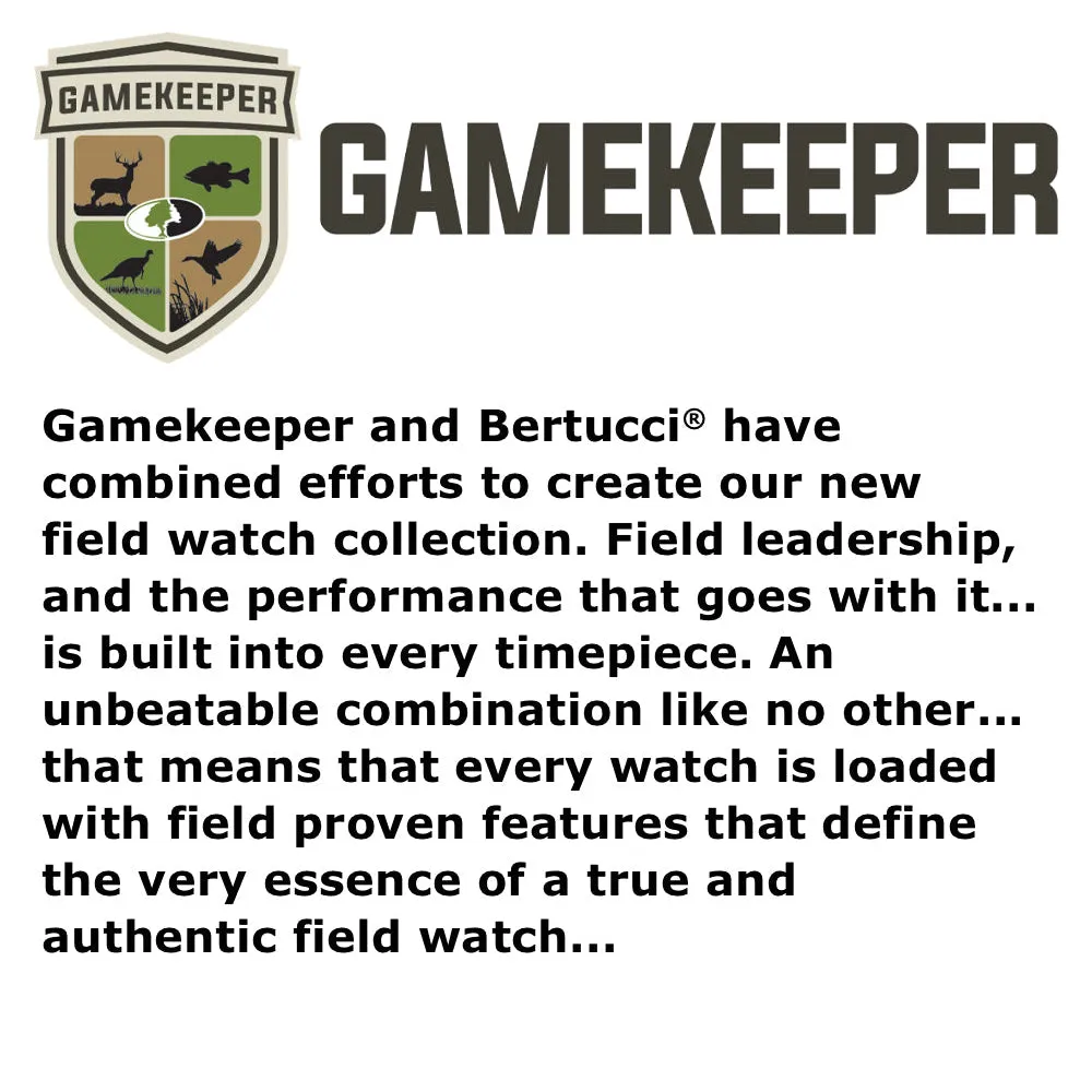 Bertucci Gamekeeper Unisex Olive Nylon Band Forest Quartz Dial Watch - 13375