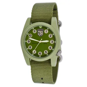 Bertucci Gamekeeper Unisex Olive Nylon Band Forest Quartz Dial Watch - 13375