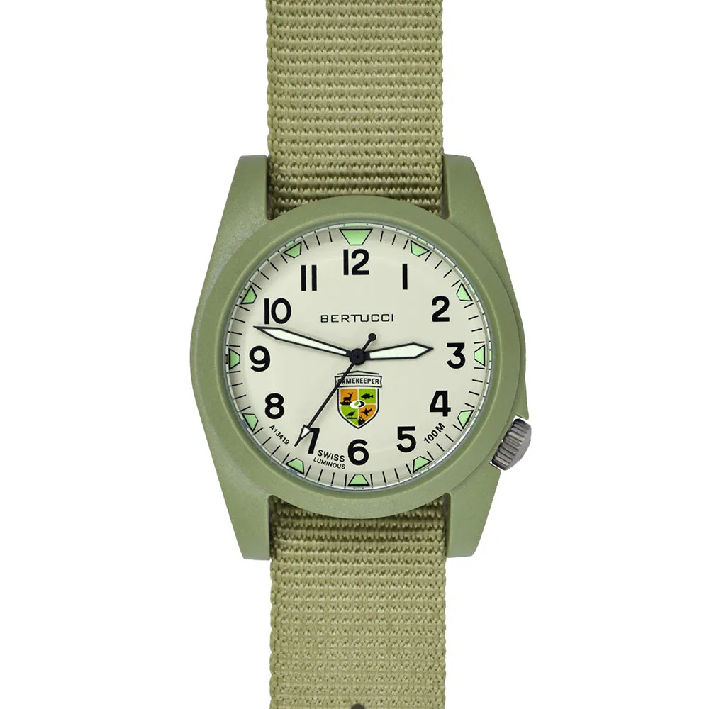 Bertucci Unisex Gamekeeper Patrol Green Nylon Band Dirt Quartz Dial Watch - 13372