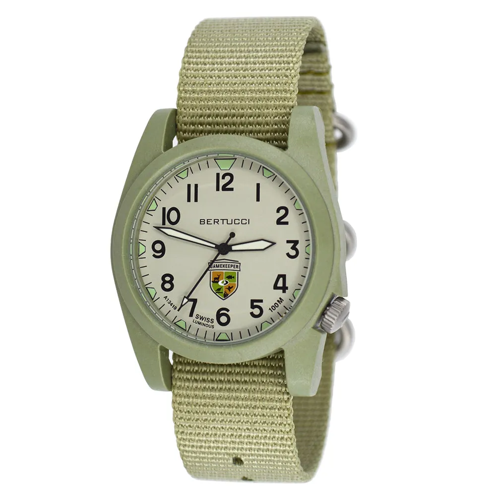 Bertucci Unisex Gamekeeper Patrol Green Nylon Band Dirt Quartz Dial Watch - 13372