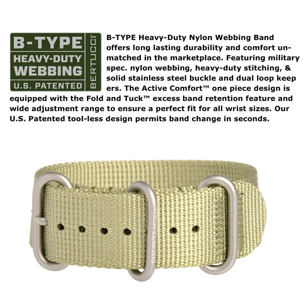 Bertucci Unisex Gamekeeper Patrol Green Nylon Band Dirt Quartz Dial Watch - 13372