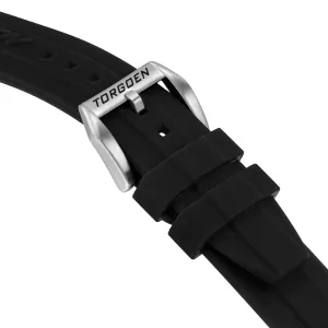 Black Silicone Strap | 24mm Steel Buckle