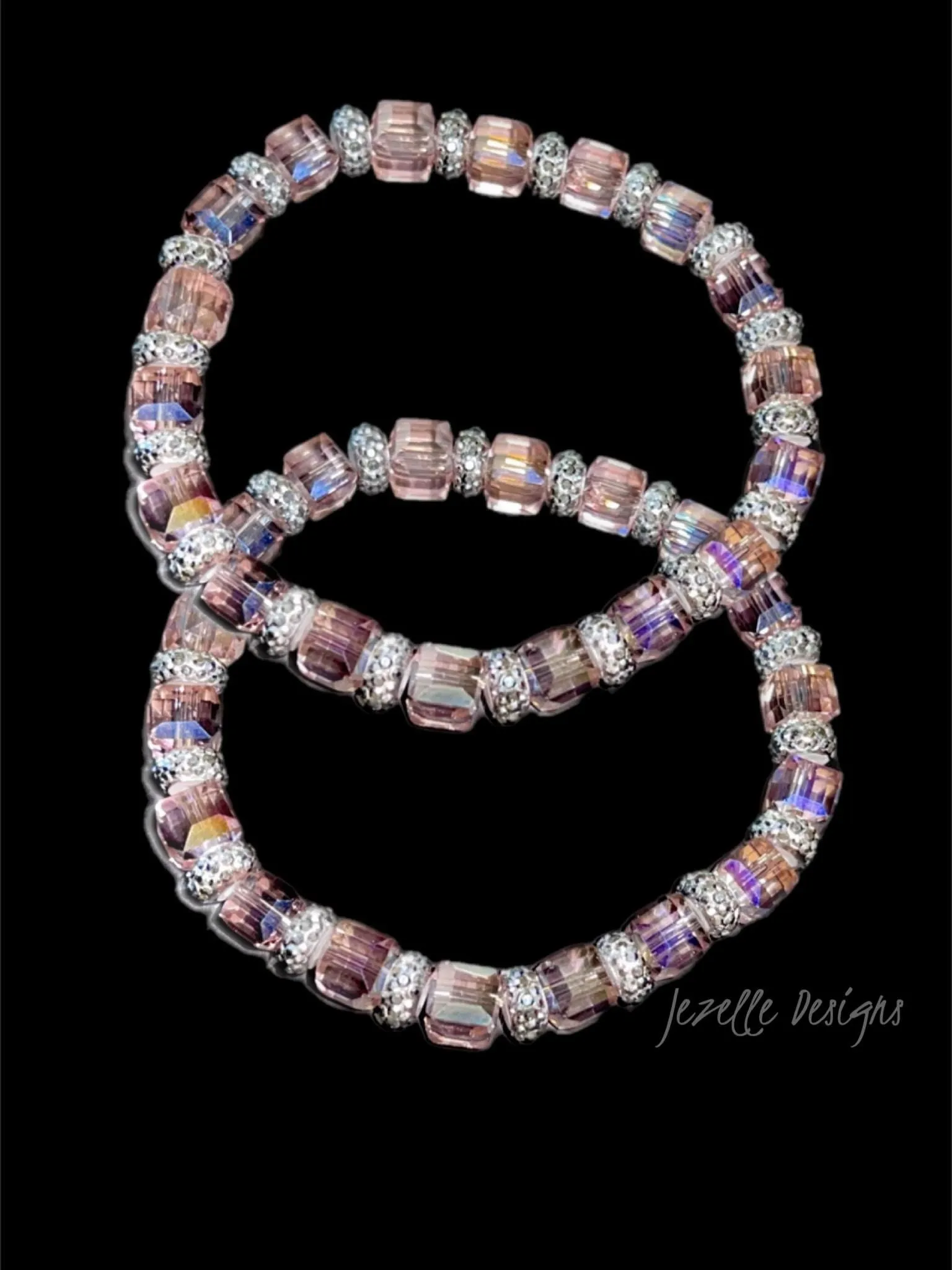 Bling Bracelets, Women’s Jewelry, Stretch Bedazzled Crystal Bracelets, Custom Rhinestone Jewelry