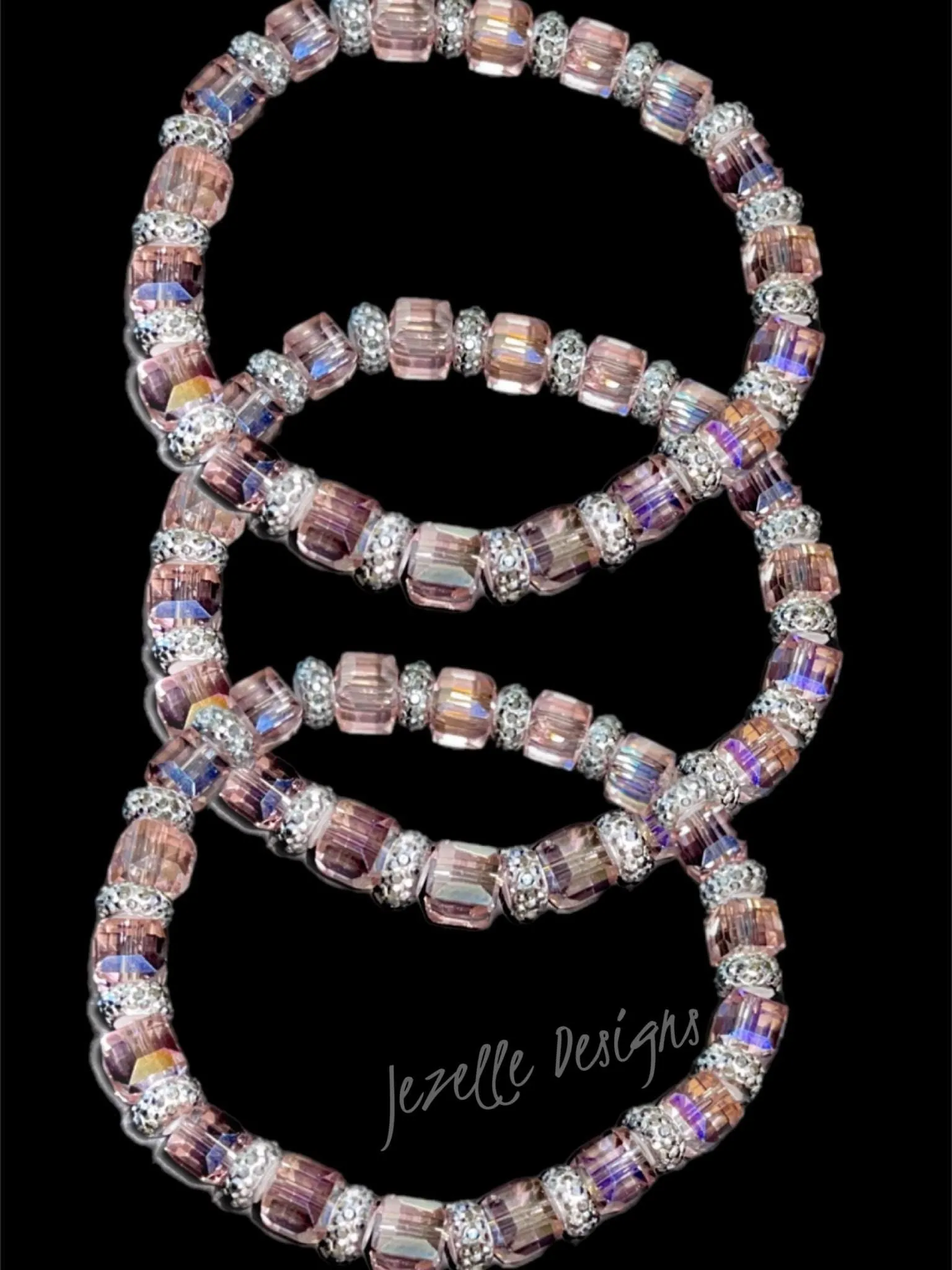 Bling Bracelets, Women’s Jewelry, Stretch Bedazzled Crystal Bracelets, Custom Rhinestone Jewelry