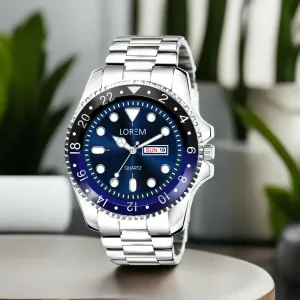 Blue Day-Date Function Casual Analog Watch For Men LR130