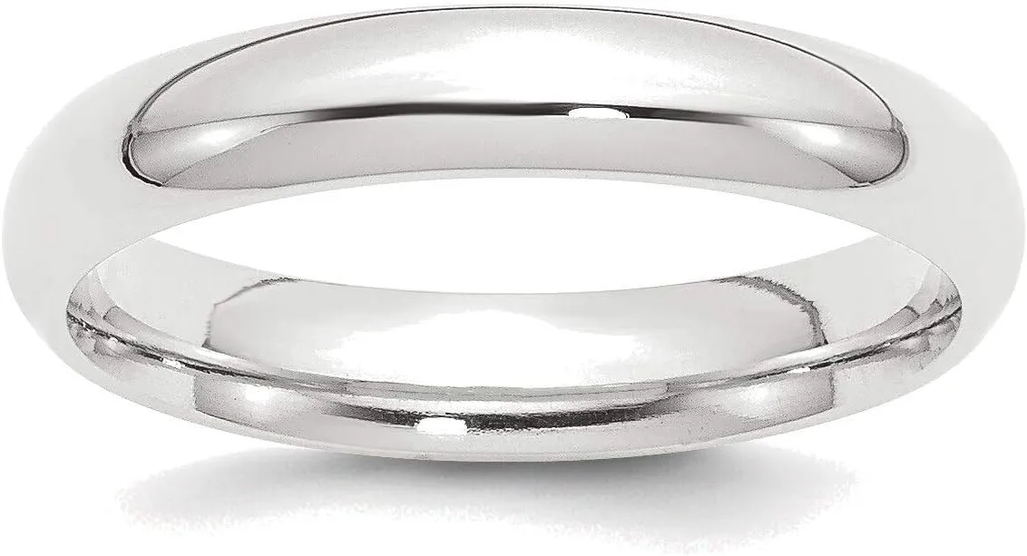 Bonyak Jewelry Platinum 4mm Comfort-Fit Wedding Band Size 7 Intricate