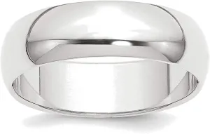 Bonyak Jewelry Platinum 8mm Half Round Featherweight Wedding Band Size 11 Impeccable